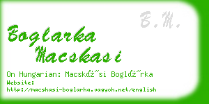 boglarka macskasi business card